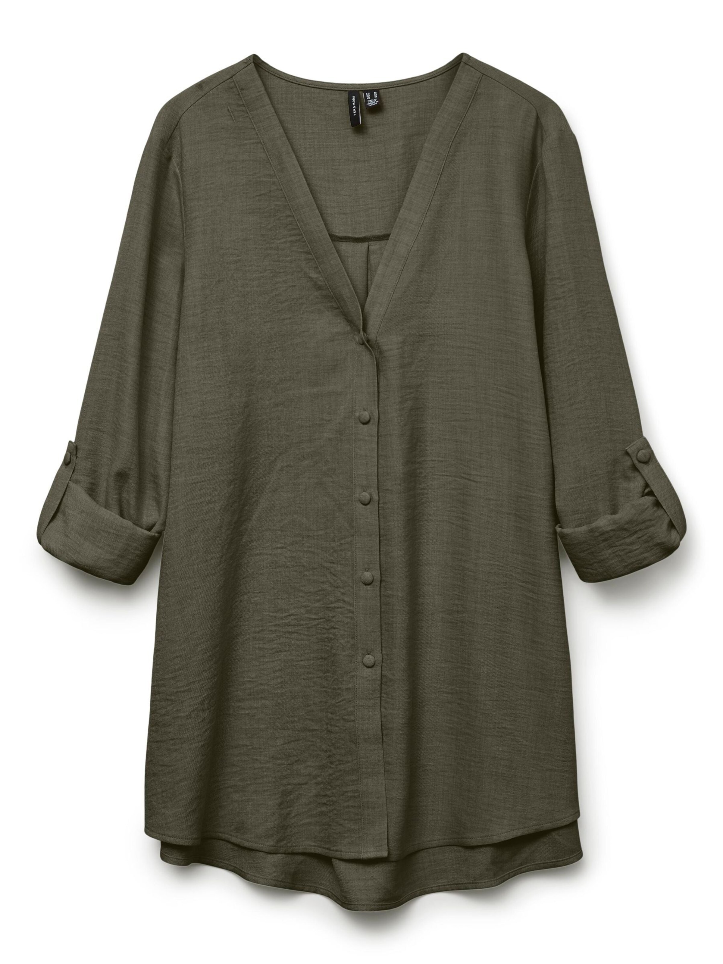 Vero Moda Curve Blouse 'VMMelaney' in Groen: voorkant