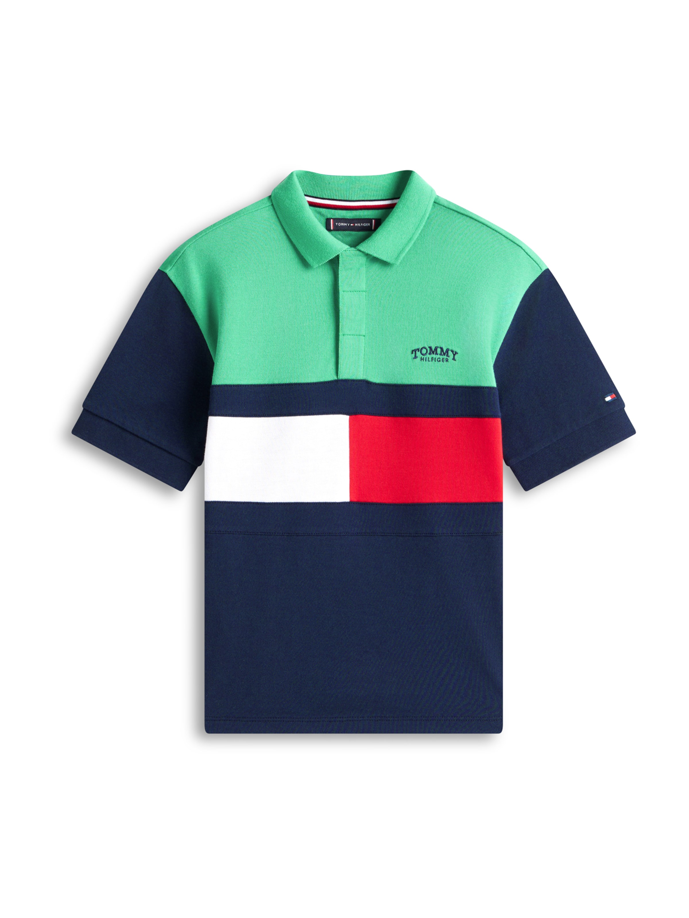 Tricou de la TOMMY HILFIGER pe verde: față