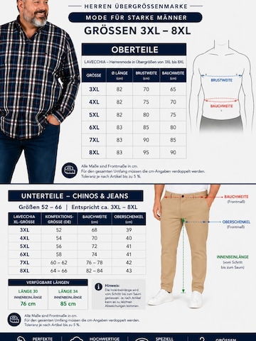 Lavecchia - Pierna ancha Pantalón chino 'LV-0906 Übergrößen' en azul