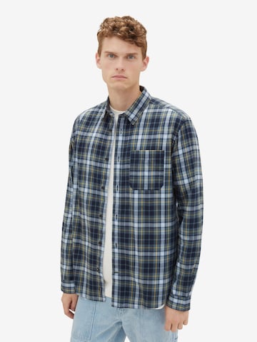 Coupe regular Chemise TOM TAILOR en bleu