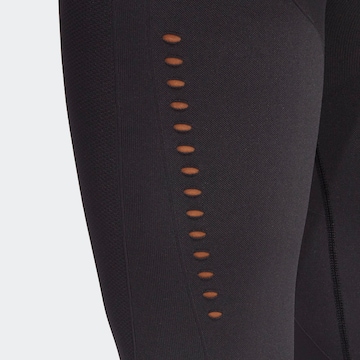 ADIDAS PERFORMANCE Skinny Sportovní kalhoty 'Seamless' – černá