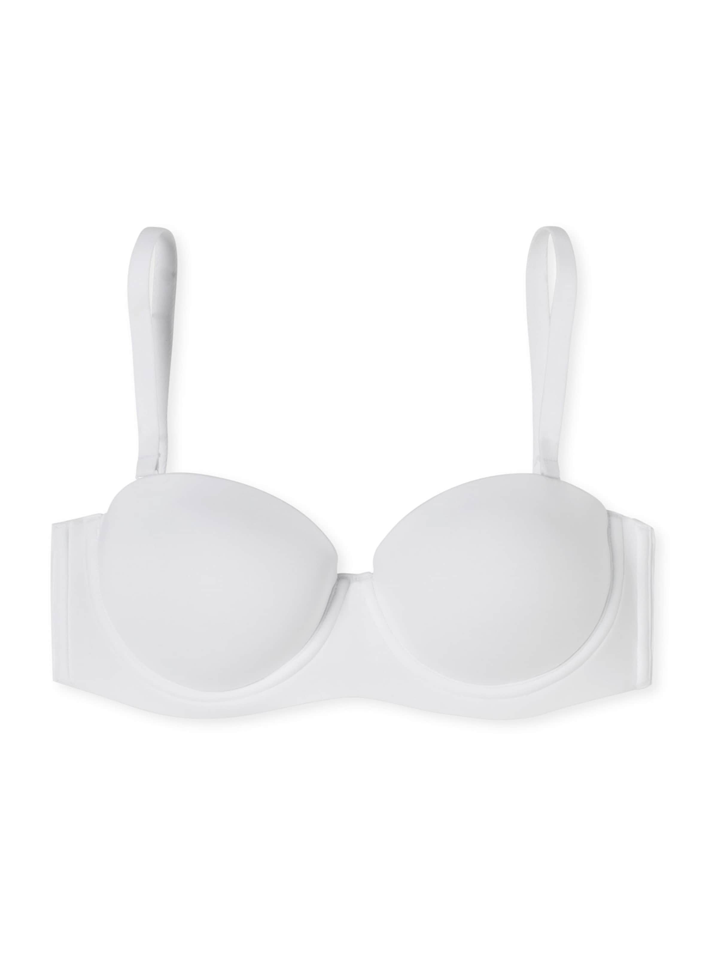 SCHIESSER Bandeau BH ' Bandeau mit Schale - Unique Micro ' in Wit: voorkant