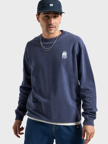 Trendsplant Sweatshirt ' LA PLAZA ' in Blue: front