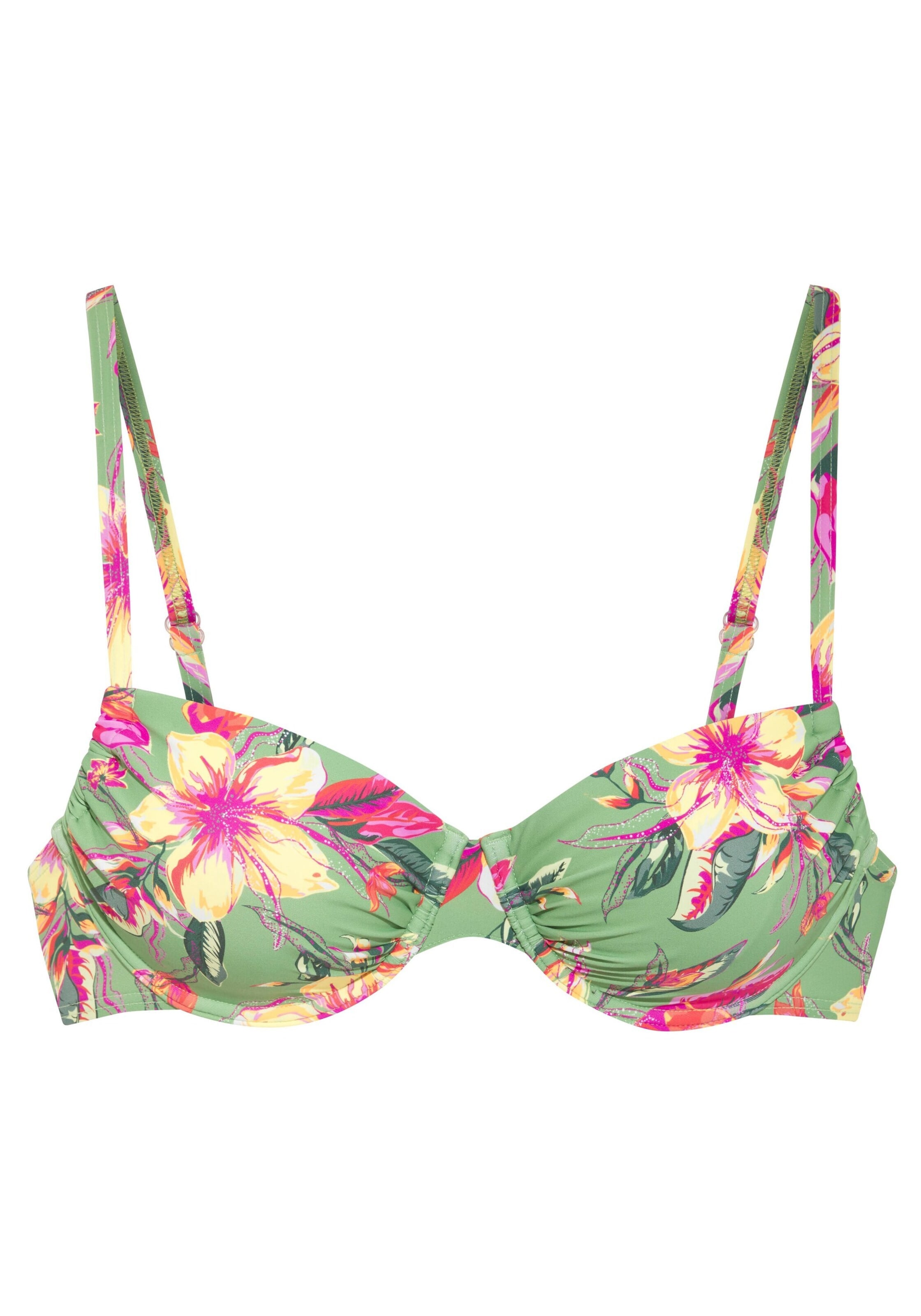 LASCANA Бюстгальтер под футболку Верх бикини в Зеленый: спереди