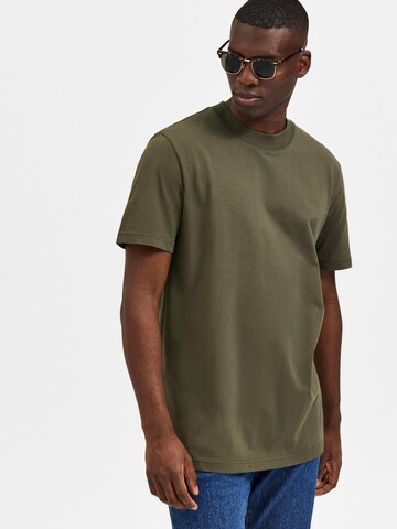 T-Shirt 'Colman' SELECTED HOMME en vert