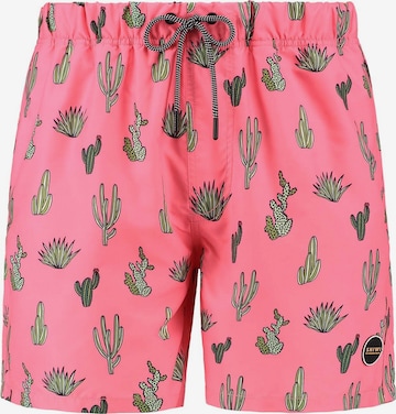Shiwi Badeshorts 'Cacti' in Pink: predná strana
