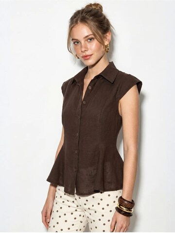T-shirt 'Hemden' Bianco Lucci en marron
