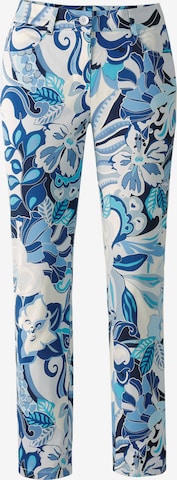 heine Slimfit Broek in Blauw: voorkant