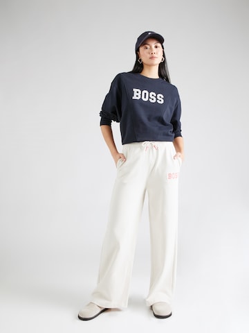 Wide leg Pantaloni 'C_Epreppant_1' di BOSS in bianco