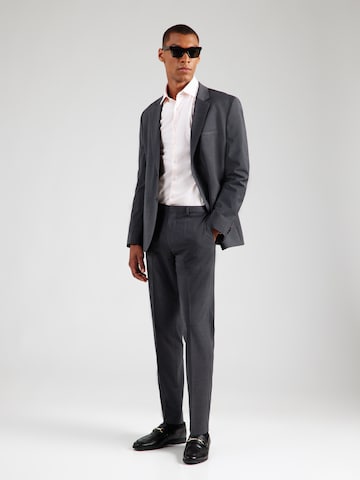 HUGO Regular Trousers with creases 'Hesten253X-MH' in Grey