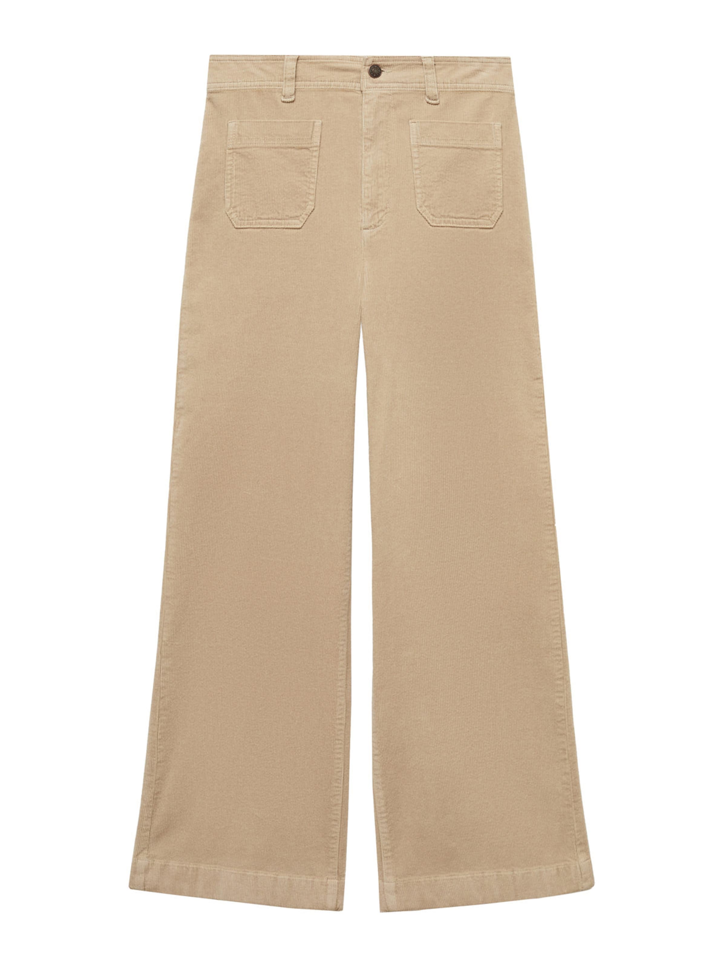 MANGO Bootcut Jeans 'Catherip' i beige: forside