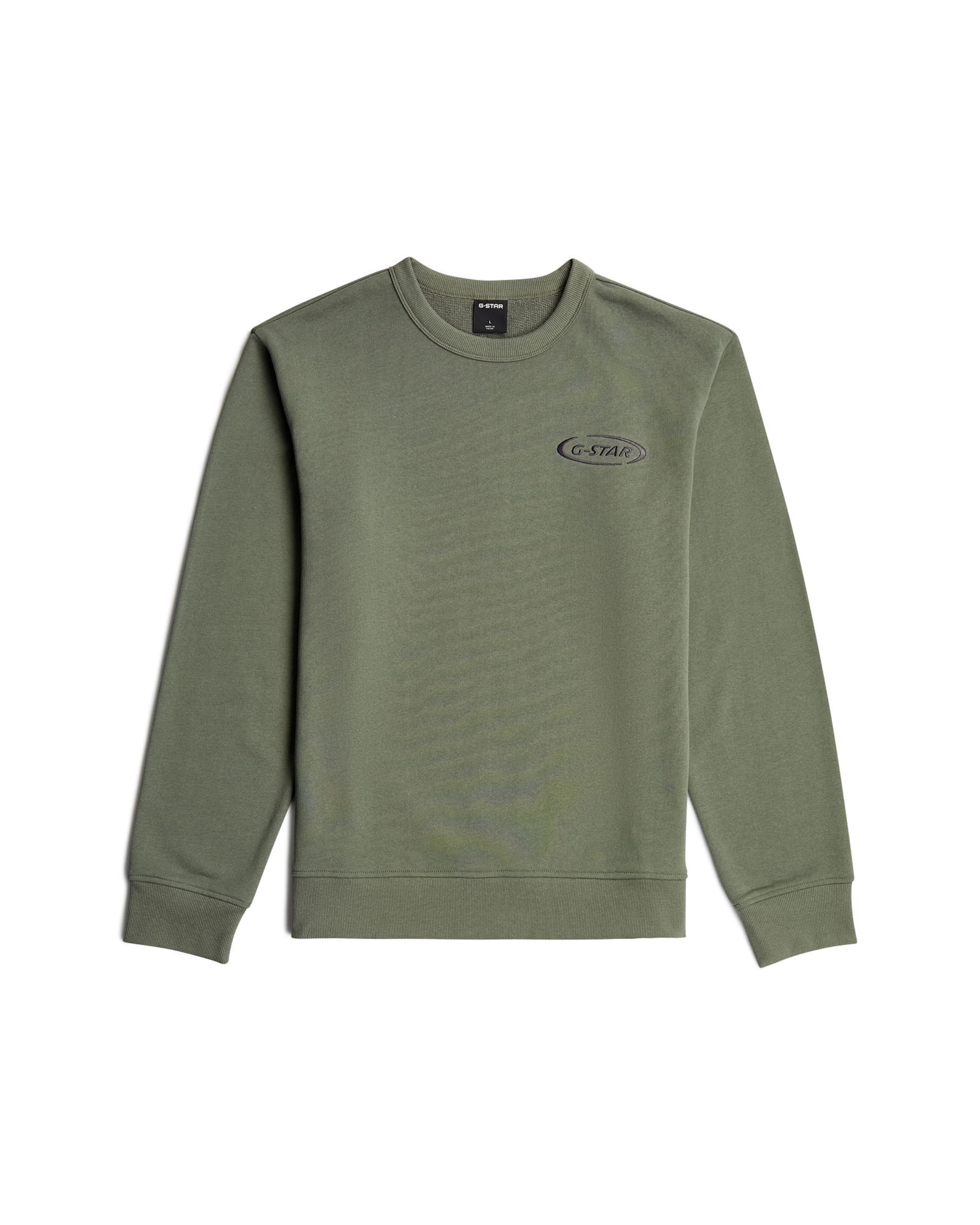 G-STAR Sweater - '90s Logo Sweater' in Grün: Vorderseite
