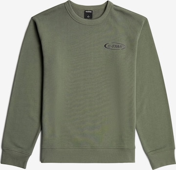 G-STAR Sweater - '90s Logo Sweater' in Grün: Vorderseite