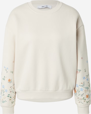 Felpa 'Gitta' di ABOUT YOU in beige: frontale