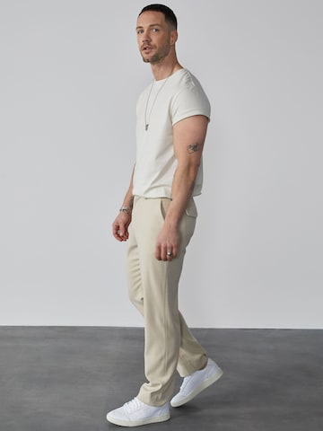 DAN FOX APPAREL Regular fit Тениска 'Piet' в бяло