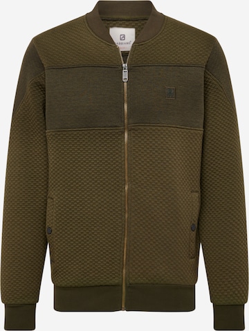 Gabbiano Zip-Up Hoodie 'Vesten' in Green: front