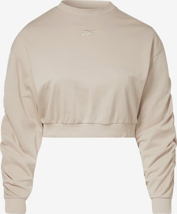 Reebok Athletic Sweatshirt in Beige: front