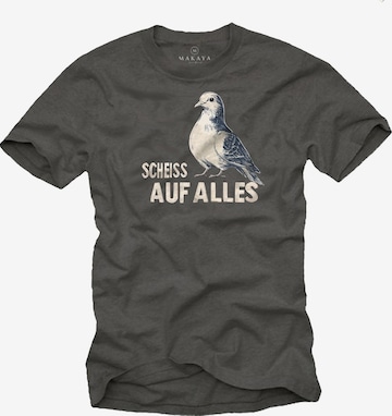 MAKAYA Shirt 'Taube' in Grey: front