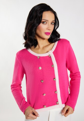 faina Gebreid vest in Roze