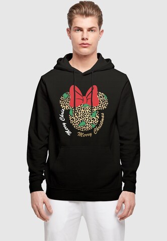 ABSOLUTE CULT Sweatshirt 'Minnie Mouse - Leopard Christmas' in Black: front