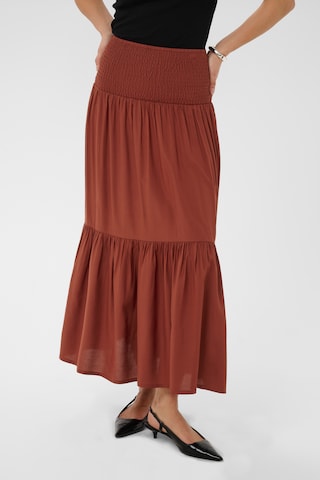 Kaffe Skirt 'KAmaxi' in Brown: front