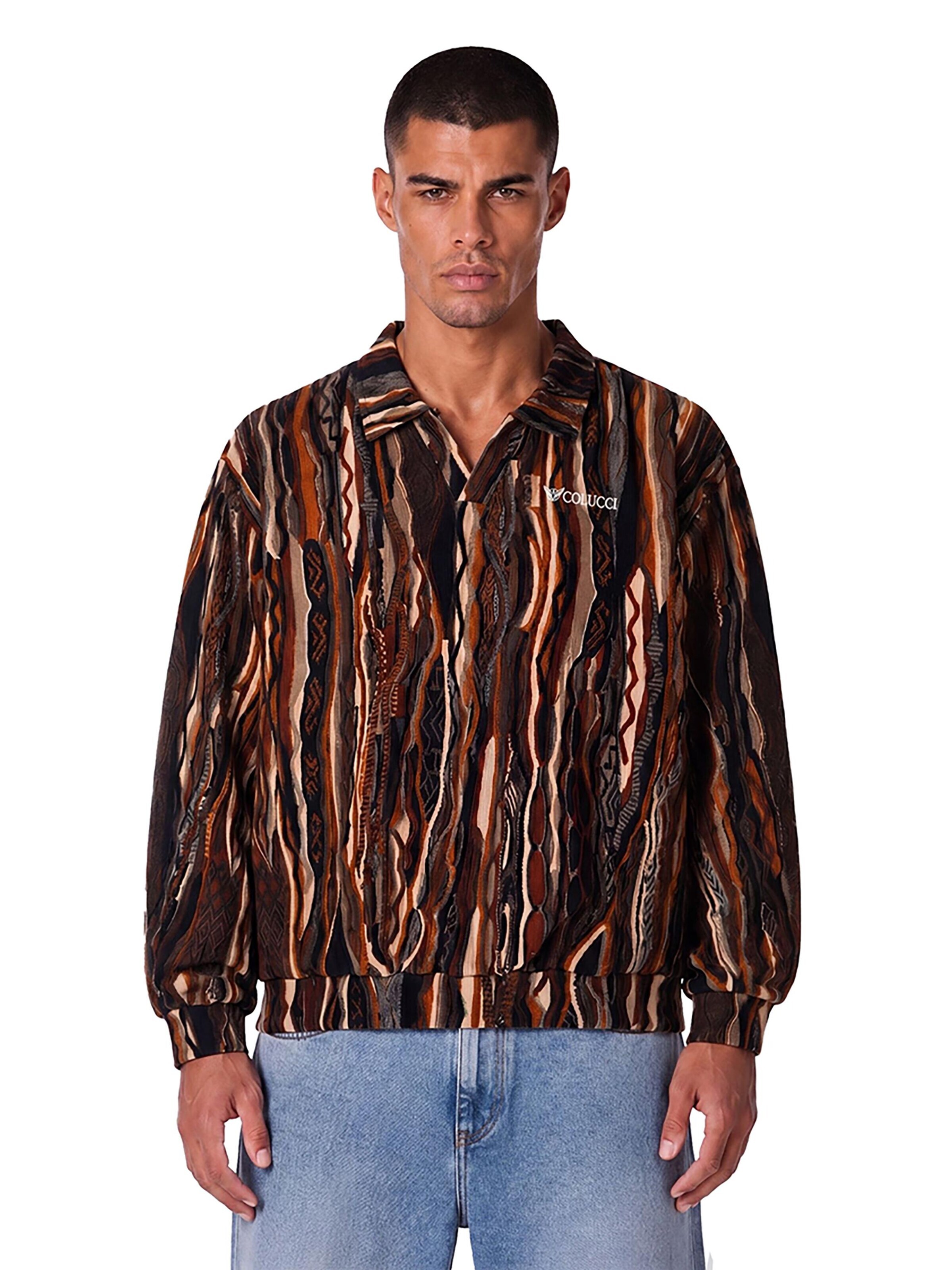 Colucci Shirt 'Signature Structure' in Brown