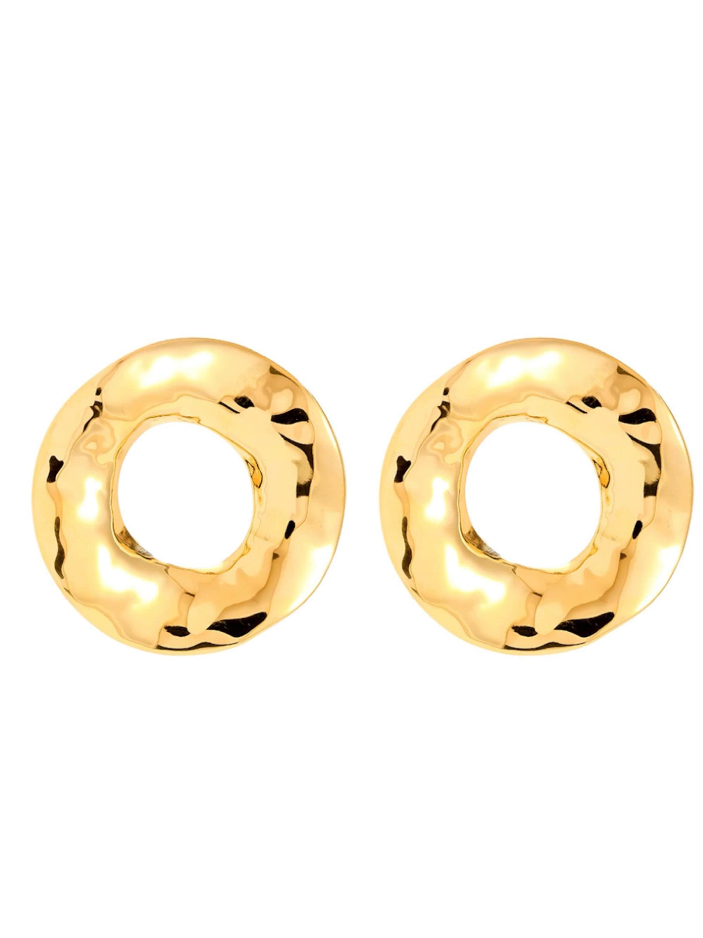 Boucles d'oreilles 'ORIA' Cala Rose en or : devant