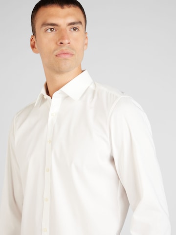 OLYMP Slim fit Business shirt 'Level 5' in Beige