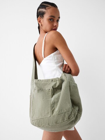 BershkaShopper torba - zelena boja