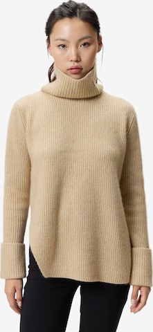GOBI Cashmere Pullover 'Cashmere Sweater with Detachable Collar' in Beige: Vorderseite