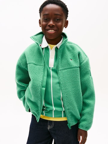 TOMMY HILFIGER Fleecová mikina – zelená: přední strana