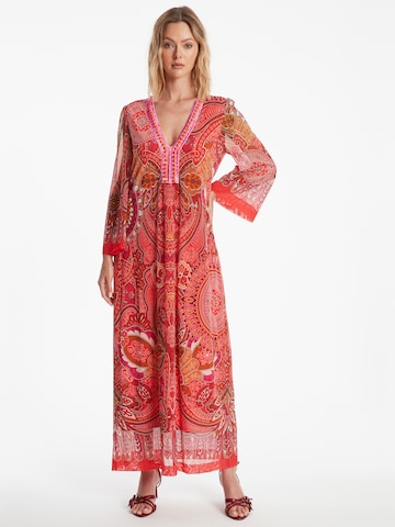 Ana Alcazar Jurk 'Zeviby' in Rood: voorkant
