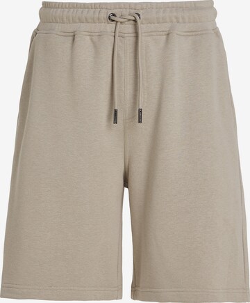 Calvin Klein Regular Broek 'Terry' in Beige: voorkant