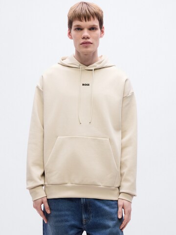 BOSS Collegepaita 'Sly Zone' värissä beige: etupuoli