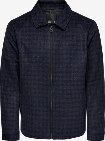 Only & Sons Jacke 'Fischer' in Blau: predná strana