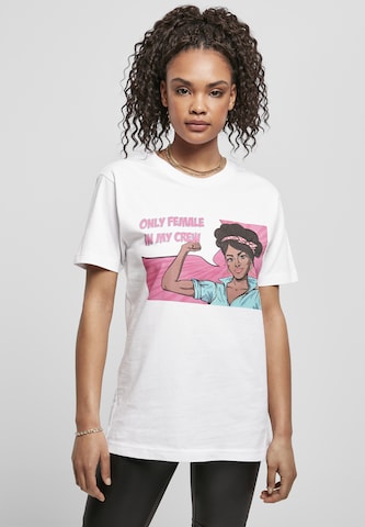 Merchcode - Camisa 'Only Female' em branco: frente