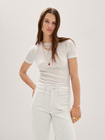 MANGO Koszulka 'BINA' w kolorze biały: przód