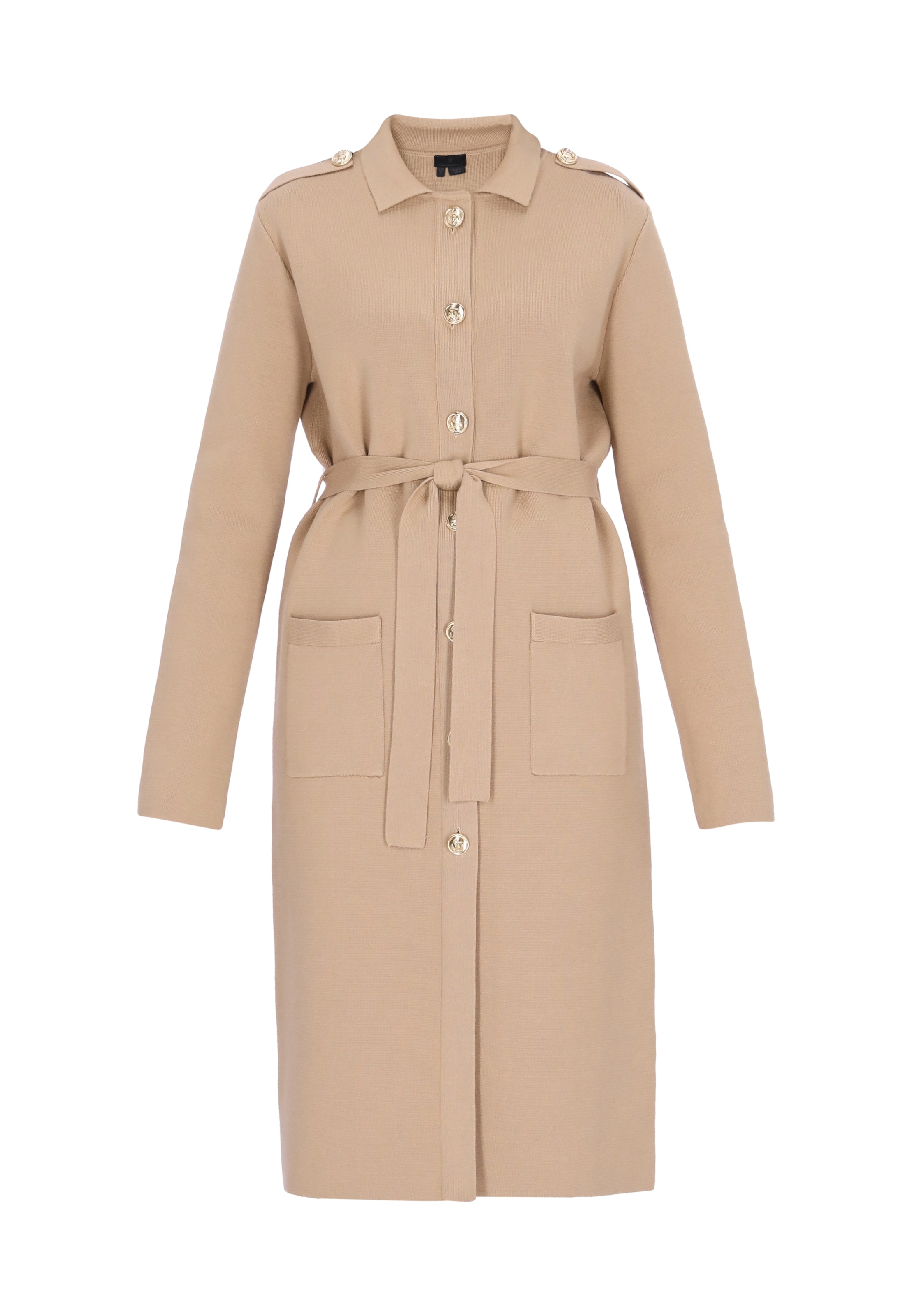 DreiMaster Klassik - Sobretudo meia-estação em bege: frente