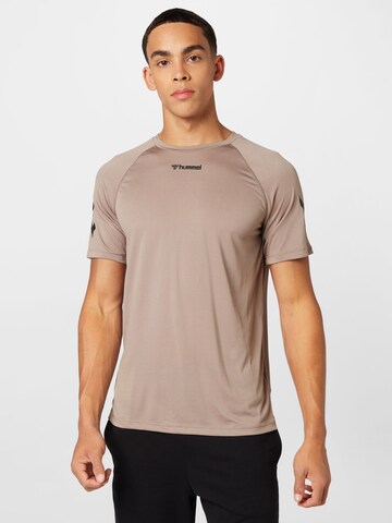Hummel Performance Shirt 'MT BOW' in Beige: front