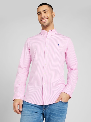 Polo Ralph Lauren Slim Fit Hemd in Pink: predná strana