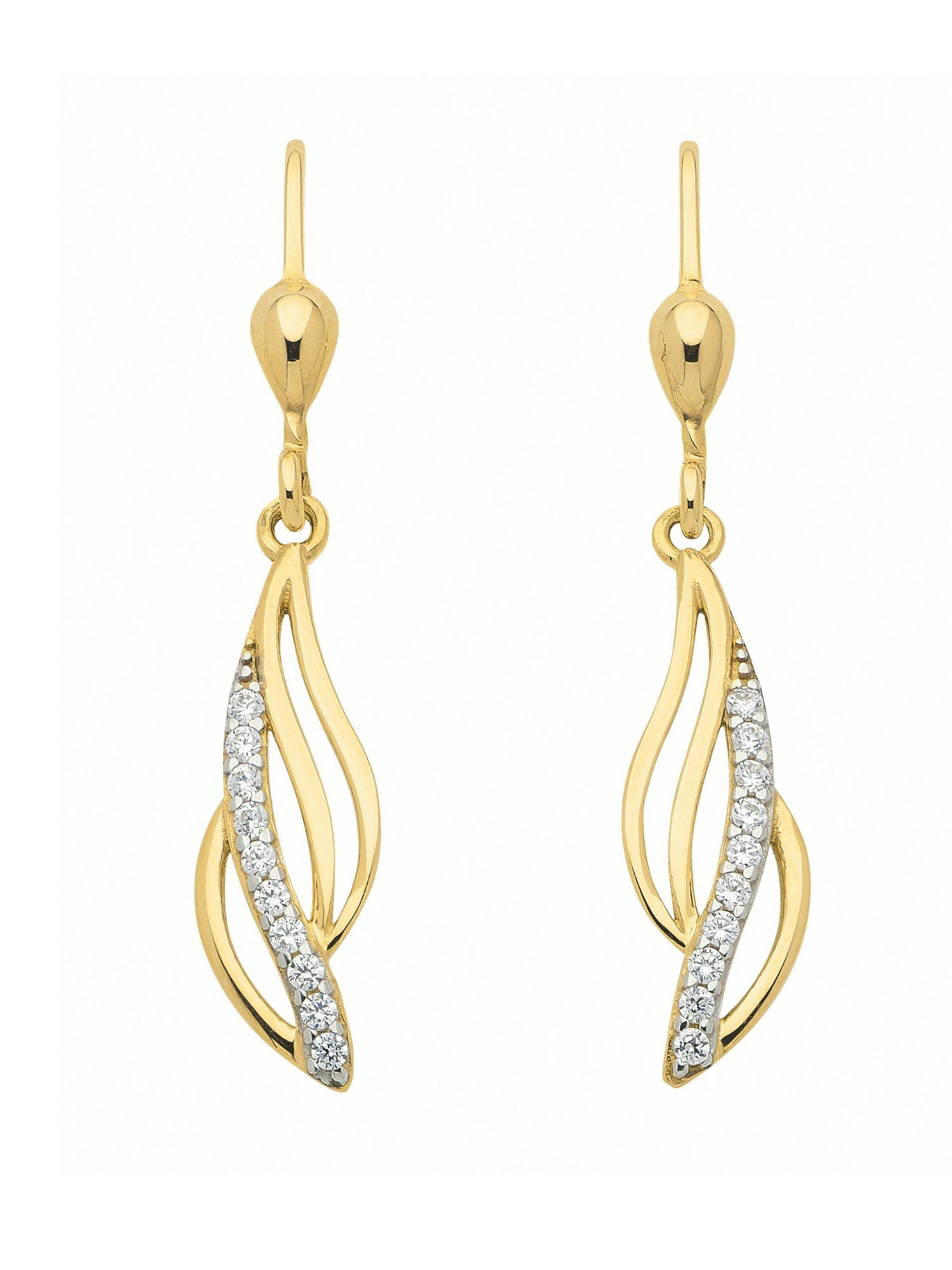 Adelia´s Ohrhänger in Gold: Vorderseite