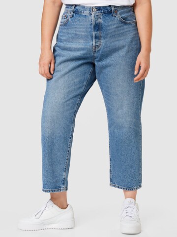 Levi's® Plus Regular Jeans '501® Original Crop' in Blau: predná strana