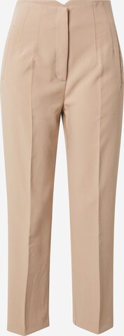 ZABAIONE Regular Trousers with creases 'Jade' in Beige: front