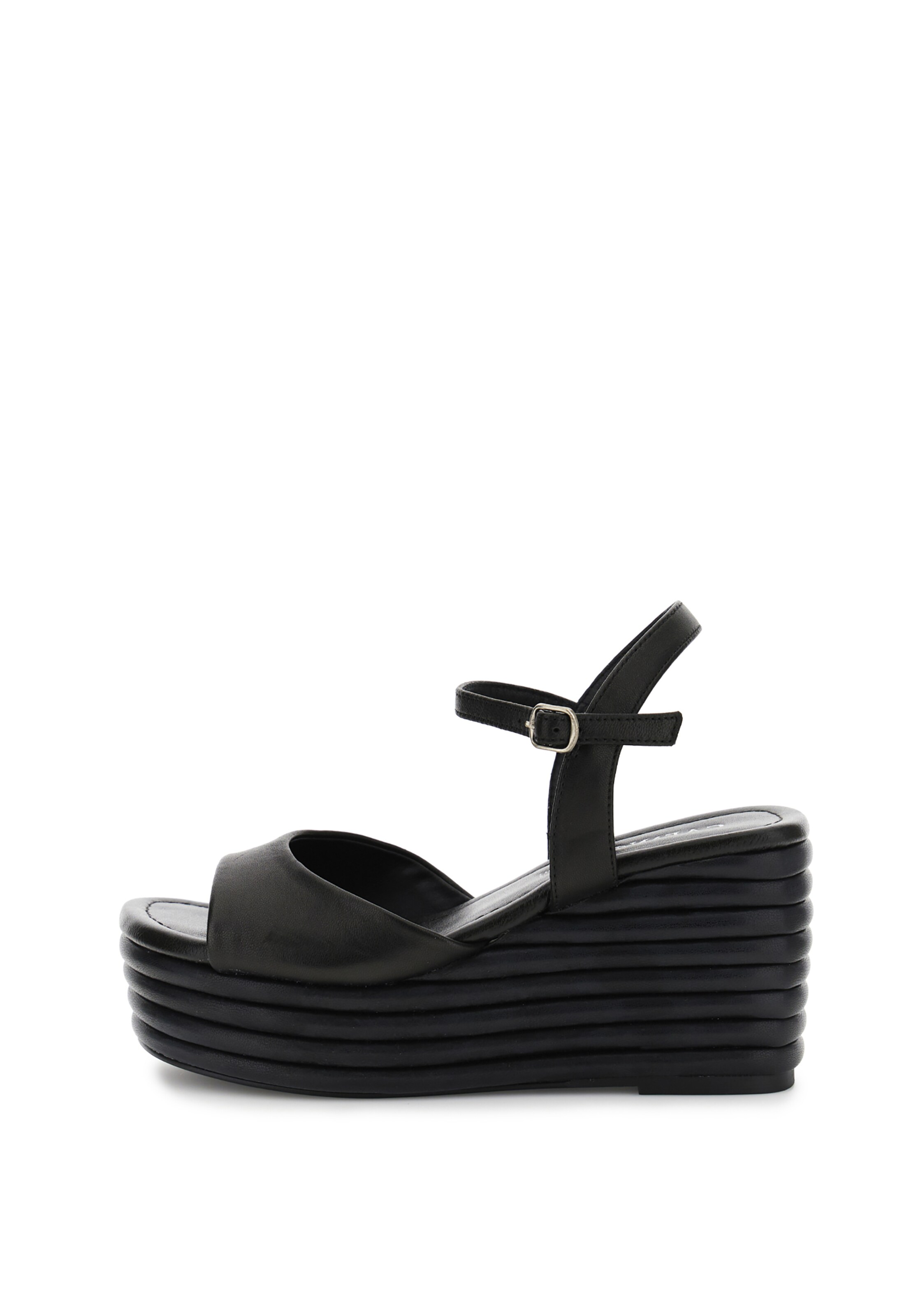 Sandalo con cinturino di CAFè NOIR in nero: frontale