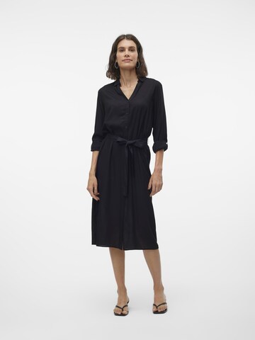 VERO MODA Shirt dress 'BUMPY' in Black