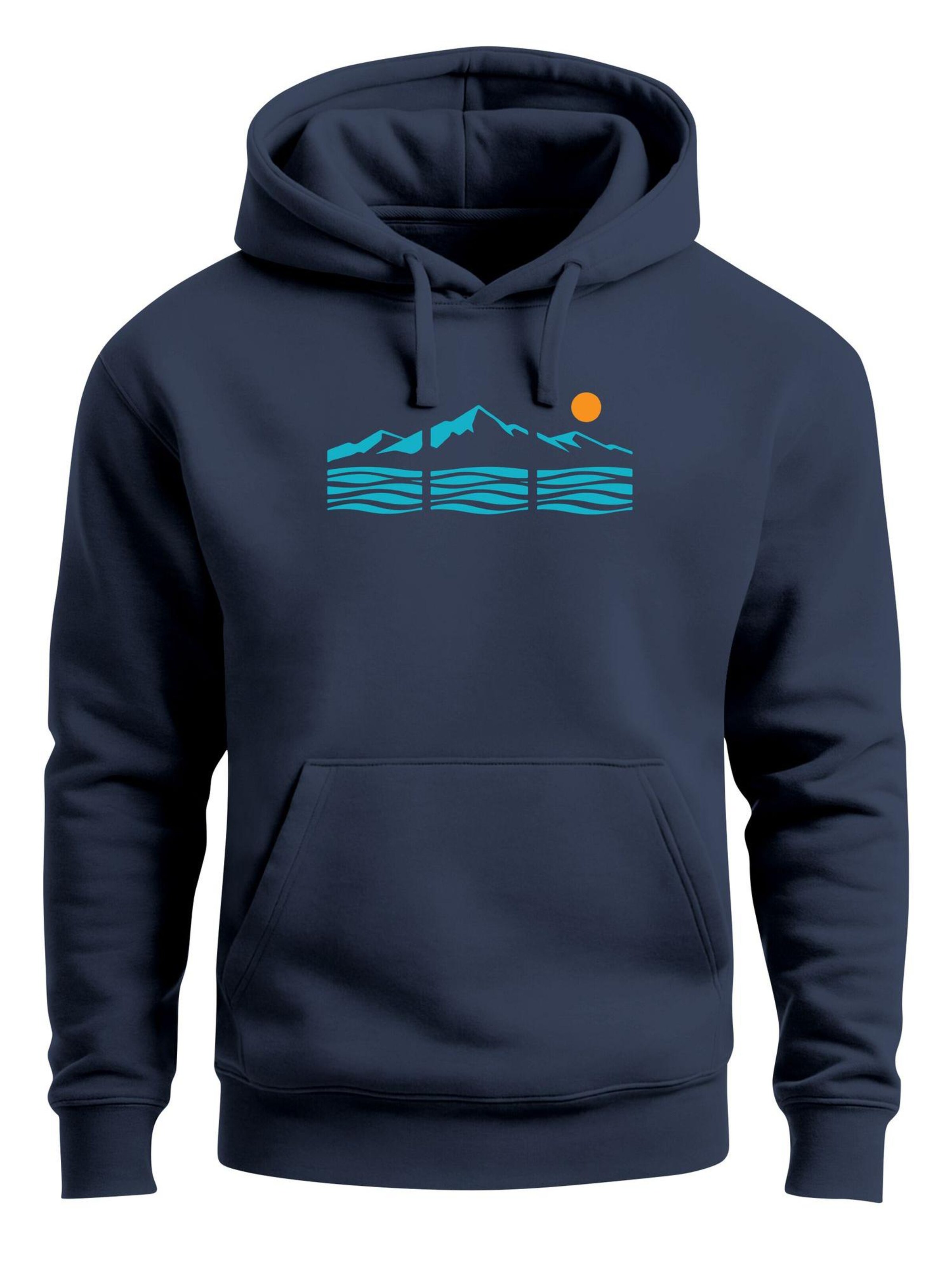 Neverless Sweatshirt 'Blue Mountain' in Blue: front
