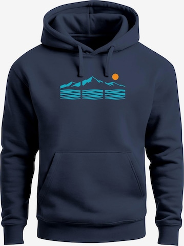 Neverless Sweatshirt 'Blue Mountain' in Blau: Vorderseite
