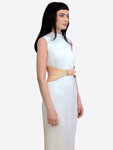 Haute Cuir Riem 'Crescent Corset Belt' in Beige