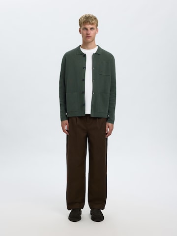 SELECTED Knit cardigan 'SLHMIKE' in Green