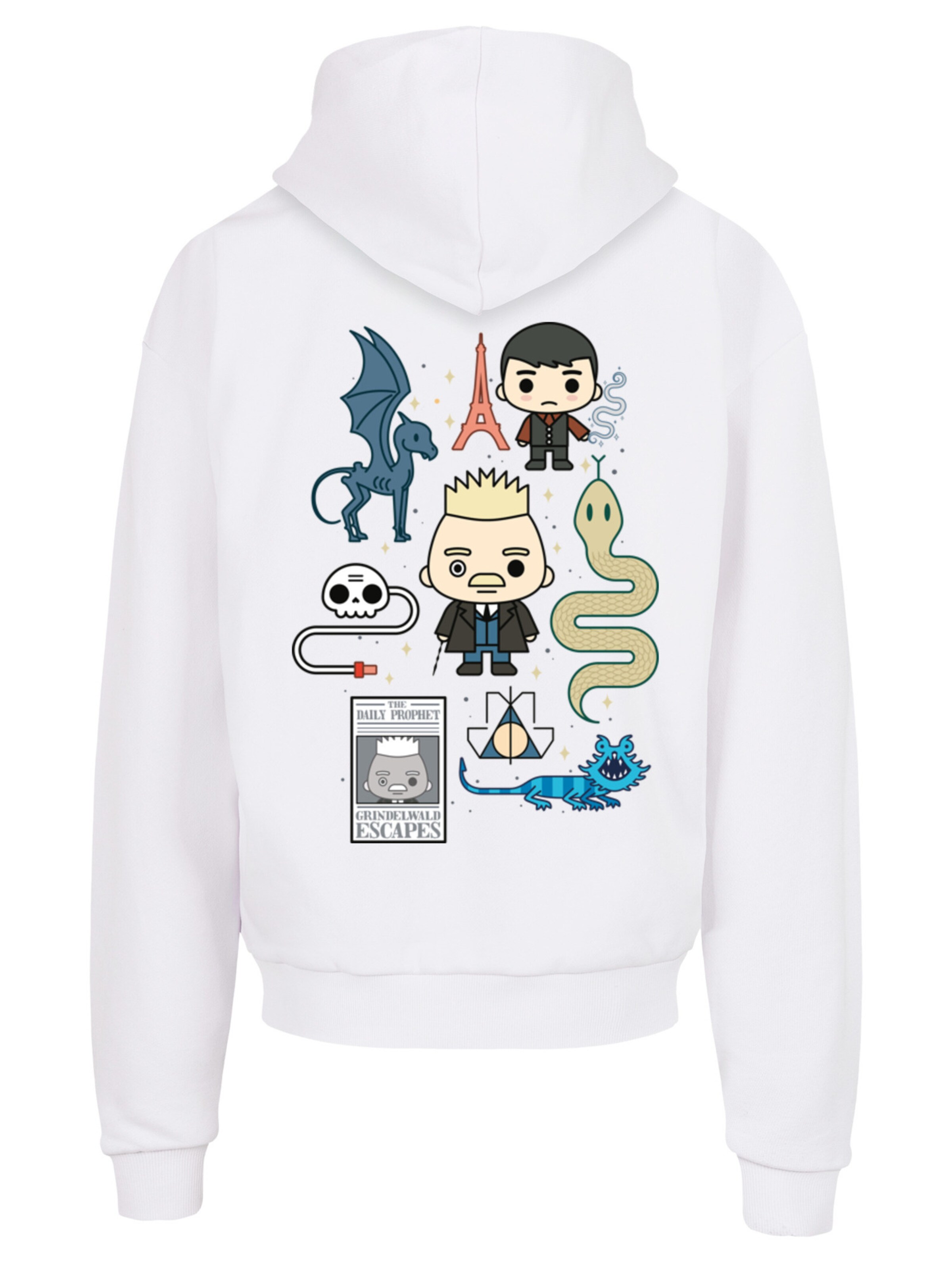 Sweat-shirt F4NT4STIC en blanc : devant